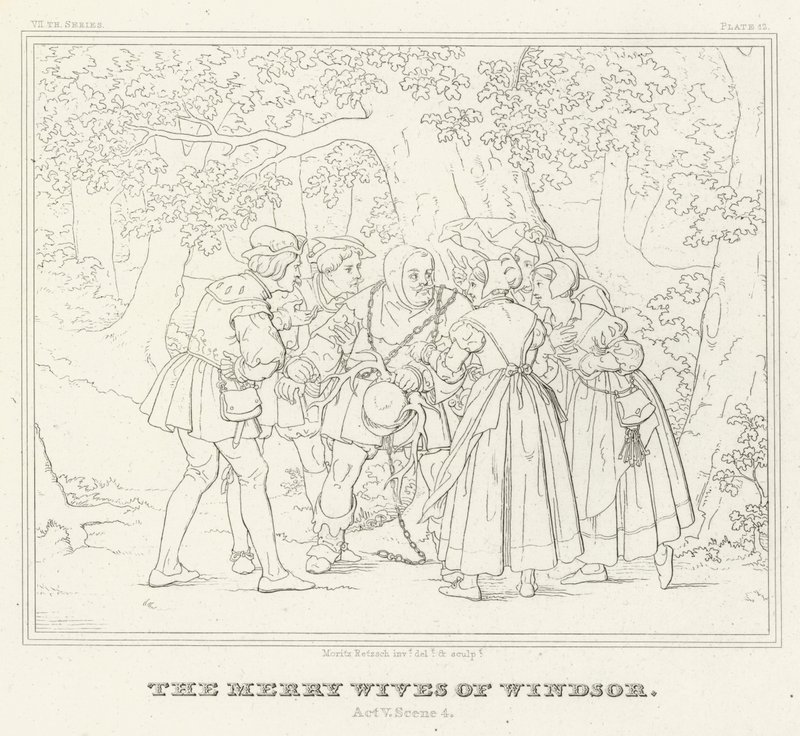 The Merry Wives of Windsor, Act V, Scene 4 by Friedrich August Moritz Retzsch