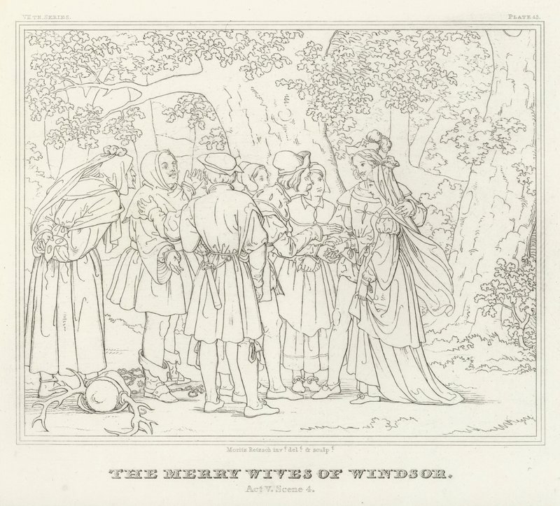 The Merry Wives of Windsor, Act V, Scene 4 by Friedrich August Moritz Retzsch