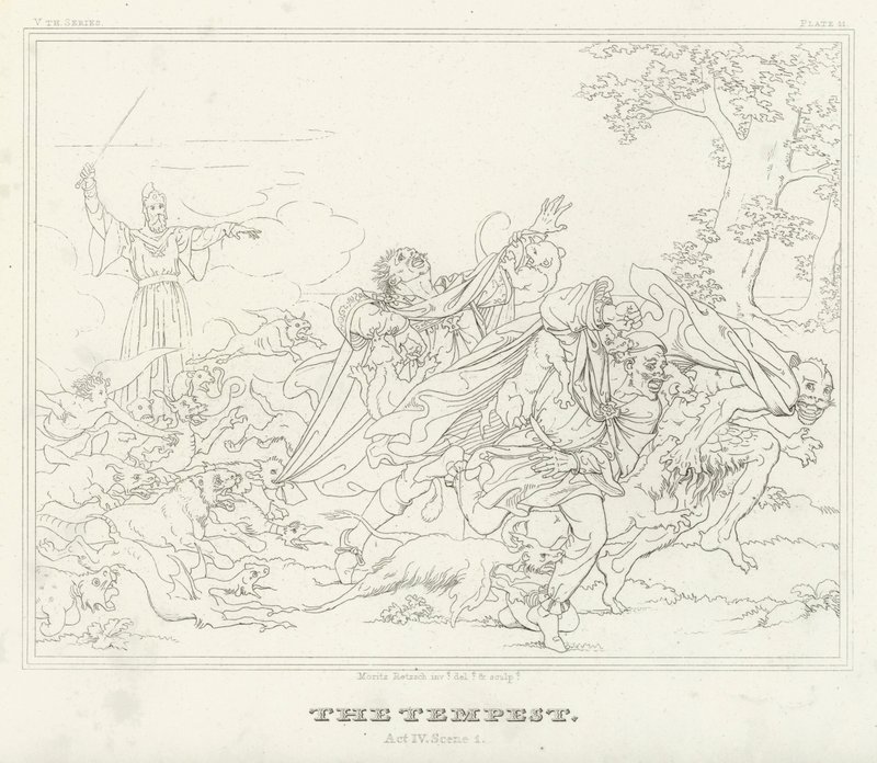 The Tempest, Act IV, Scene 1 by Friedrich August Moritz Retzsch
