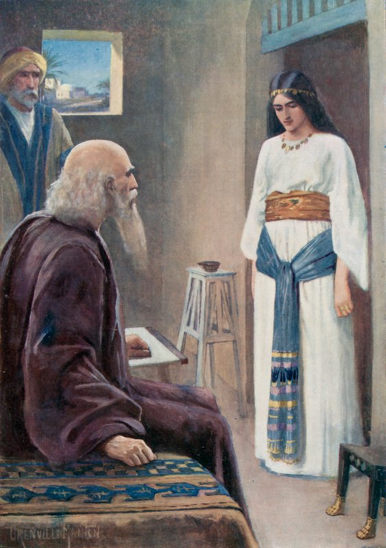 "Behold, thou has been careful for us with all this care," 2 Kings IV 13 by G. Grenville Manton