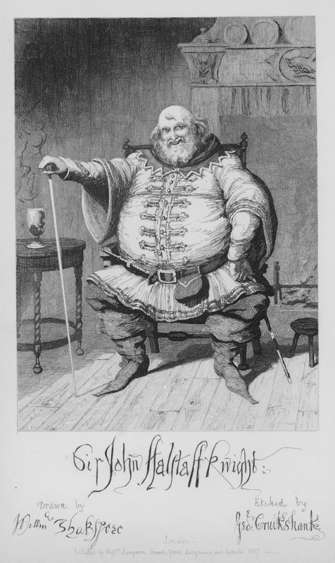 Sir John Falstaff Knight by George Cruikshank