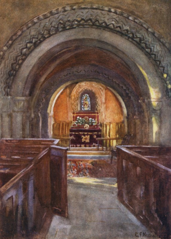 Interior, Elkstone Church by George Franck Nicholls