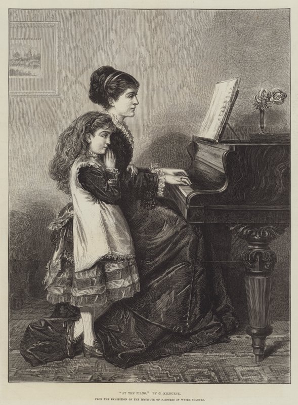 At the Piano by George Goodwin Kilburne
