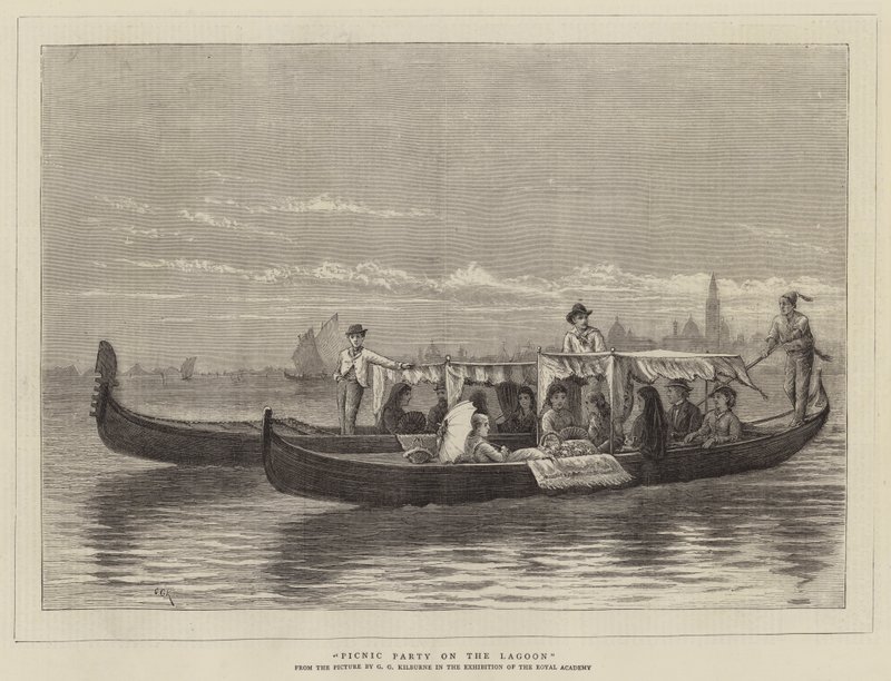 Picnic Party on the Lagoon by George Goodwin Kilburne
