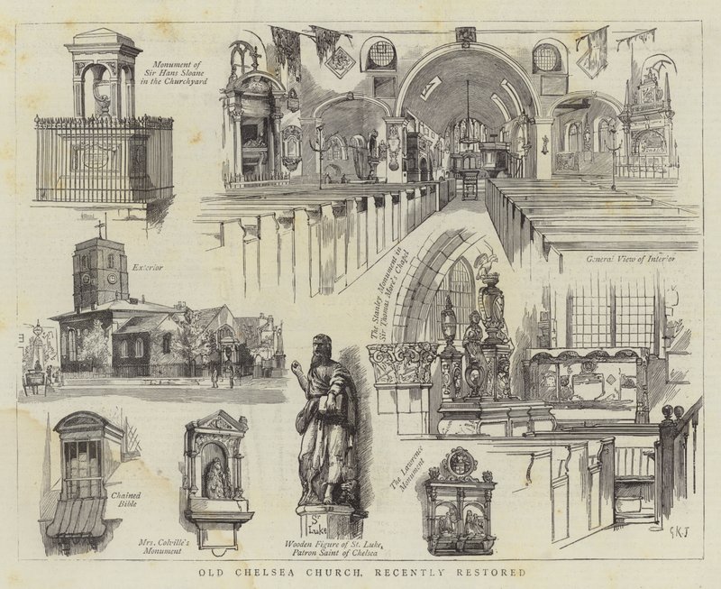 Old Chelsea Church, Recently Restored by George Kingston Jones
