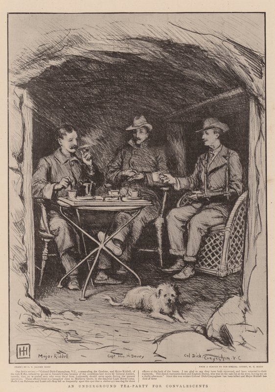 An Underground Tea-Party for Convalescents by George Percy Jacomb Hood