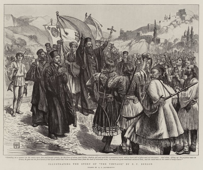 Illustrating the Story of The Vintage, by E F Benson by George Percy Jacomb Hood