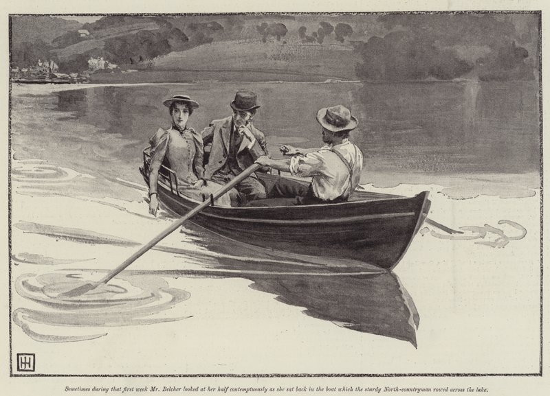 Illustration for A Flash of Summer, by Mrs. W. K. Clifford by George Percy Jacomb Hood