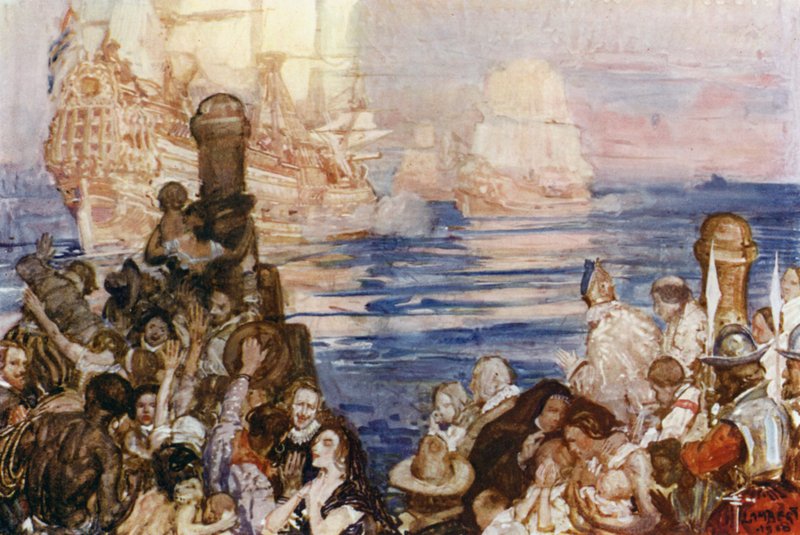 Illustration for Romance of Empire, Australia by George Washington Lambert