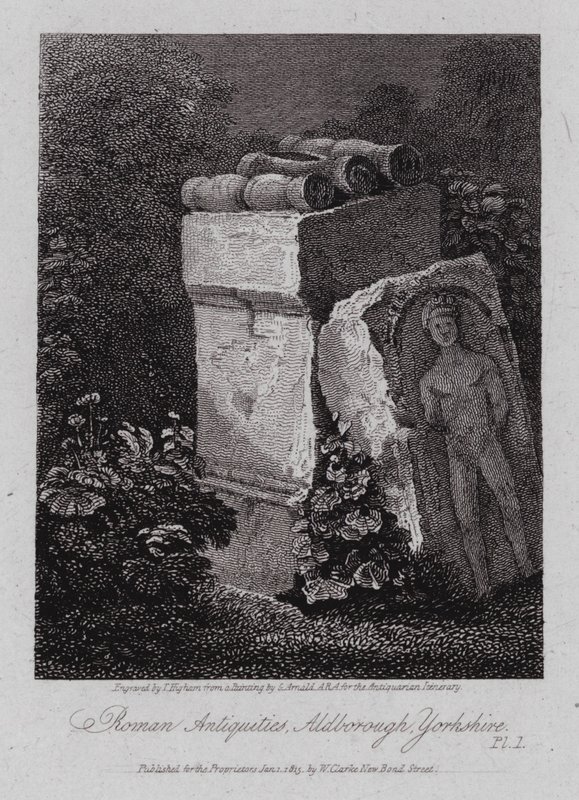 Roman Antiquities, Aldborough, Yorkshire by George (after) Arnald