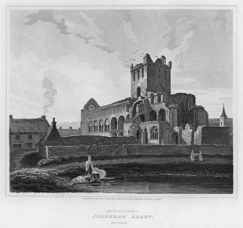 South East View of Jedburgh Abbey, Roxburgshire by George (after) Arnald