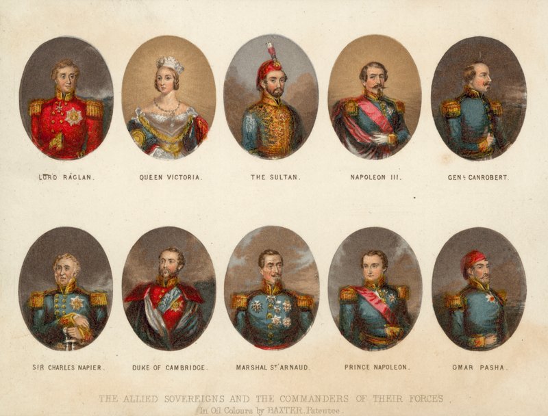 Allied Sovereigns and Military Commanders of the Crimean War by George (after) Baxter