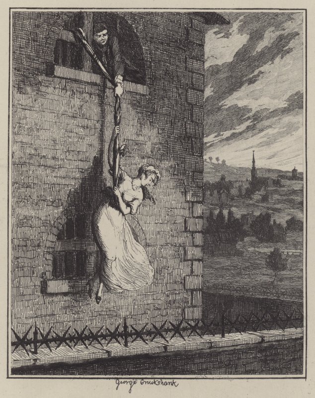 Illustration for Jack Sheppard by George (after) Cruikshank