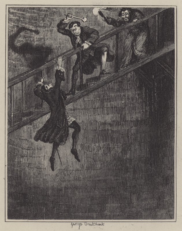 Illustration for Jack Sheppard by George (after) Cruikshank