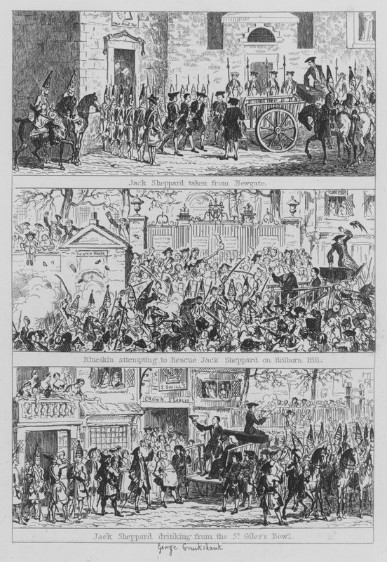 Illustration for Jack Sheppard by George (after) Cruikshank