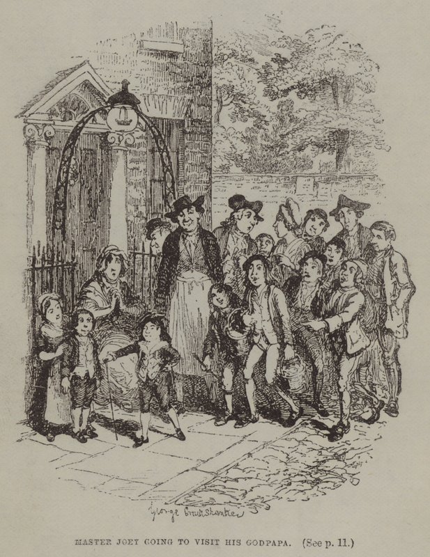 Master Joey Going to Visit his Godpapa by George (after) Cruikshank