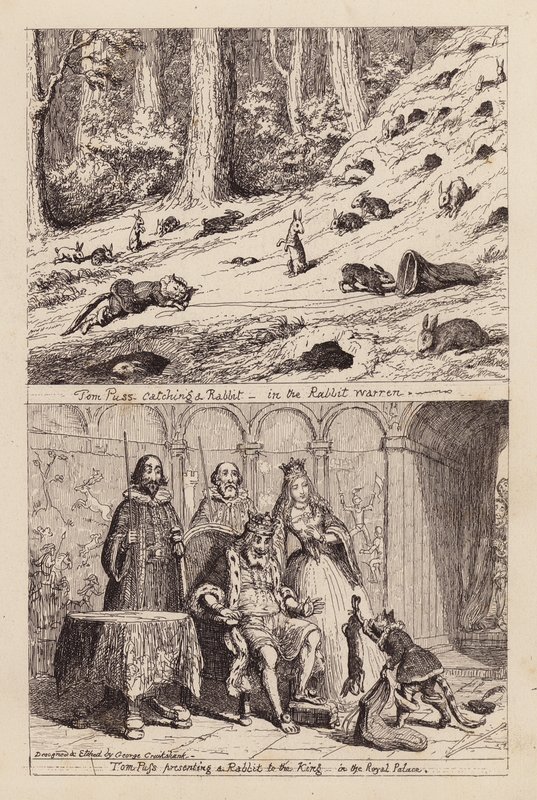 Puss In Boots by George (after) Cruikshank