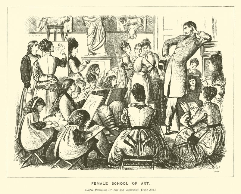 Female School of Art by George (after) Du Maurier