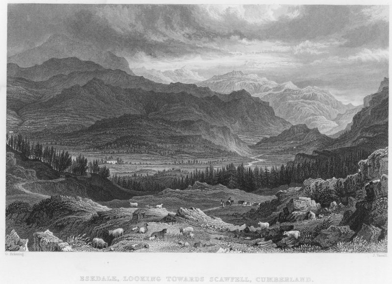 Eskdale, Looking Towards Scawfell, Cumberland by George (after) Pickering