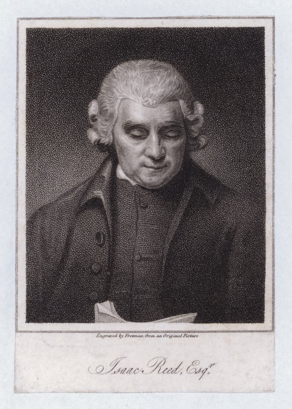 Isaac Reed, English literary editor and book collector by George (after) Romney