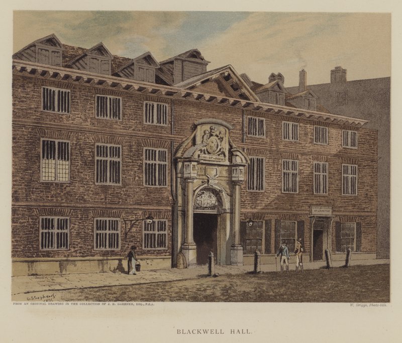 Blackwell Hall, City of London by George (after) Shepherd