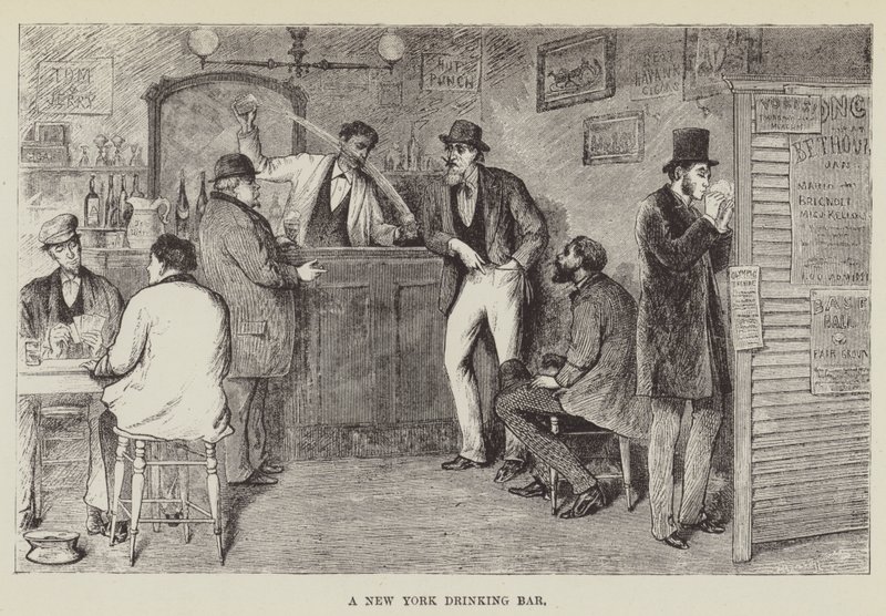 A New York Drinking Bar by George Augustus Sala