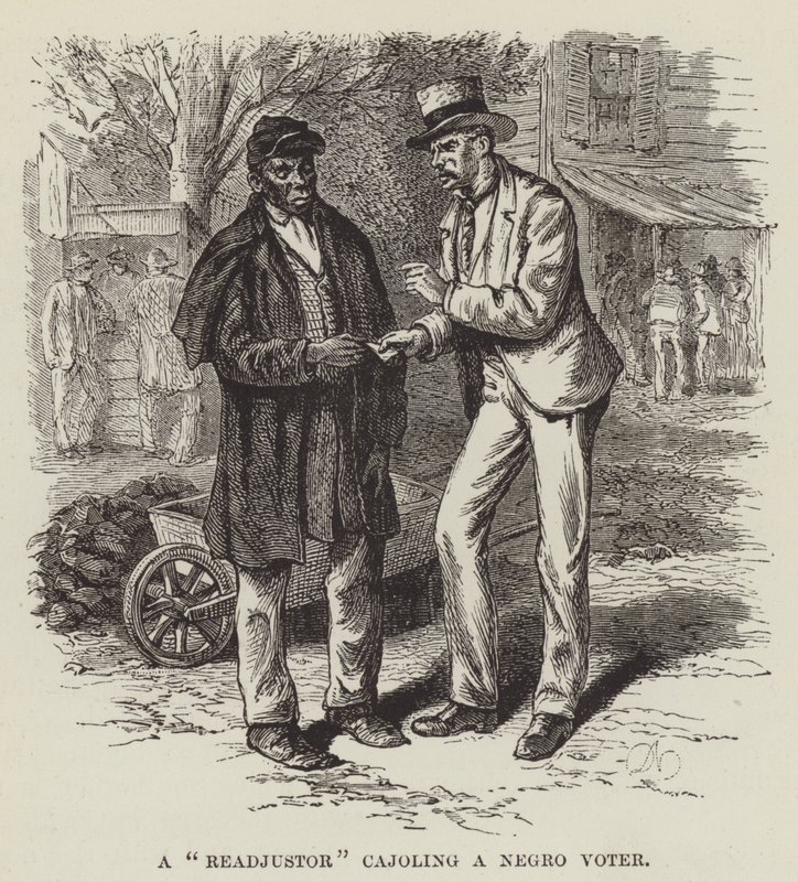A Readjustor Cajoling a Negro Voter by George Augustus Sala
