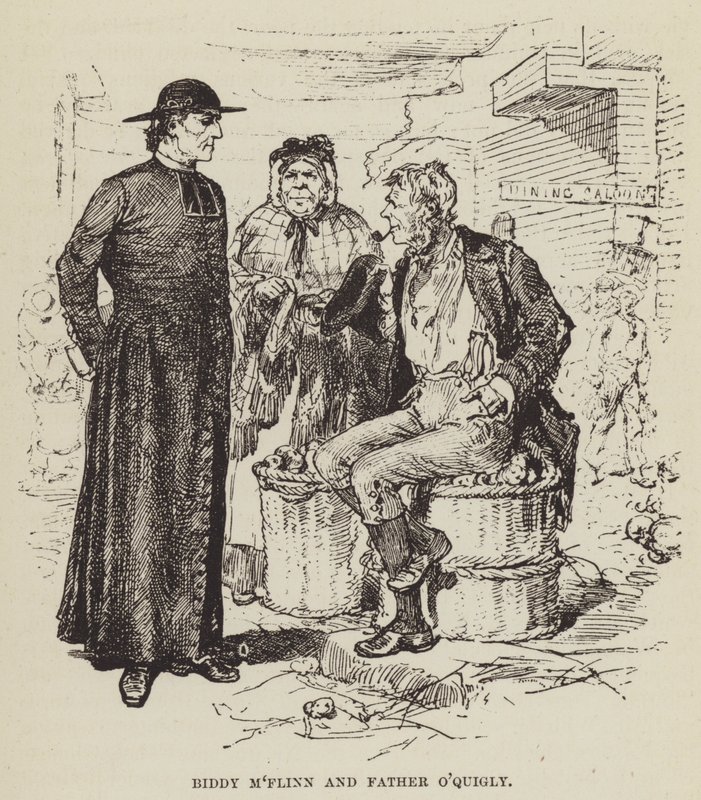Biddy MFlinn and Father OQuigly by George Augustus Sala