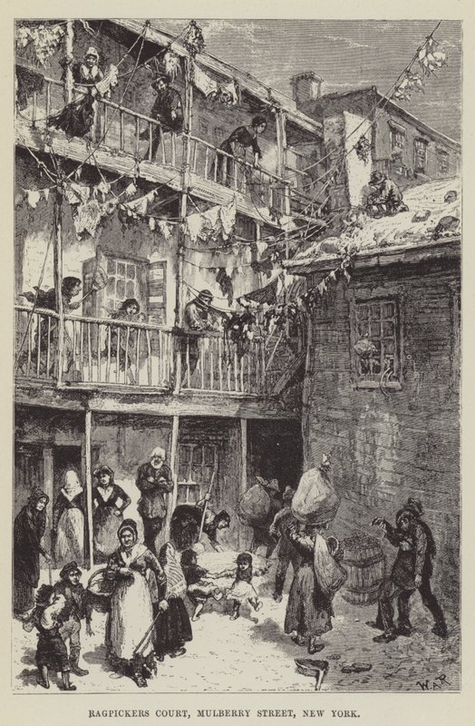 Ragpickers Court, Mulberry Street, New York by George Augustus Sala
