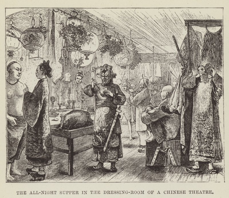The All-Night Supper in the Dressing-Room of a Chinese Theatre by George Augustus Sala