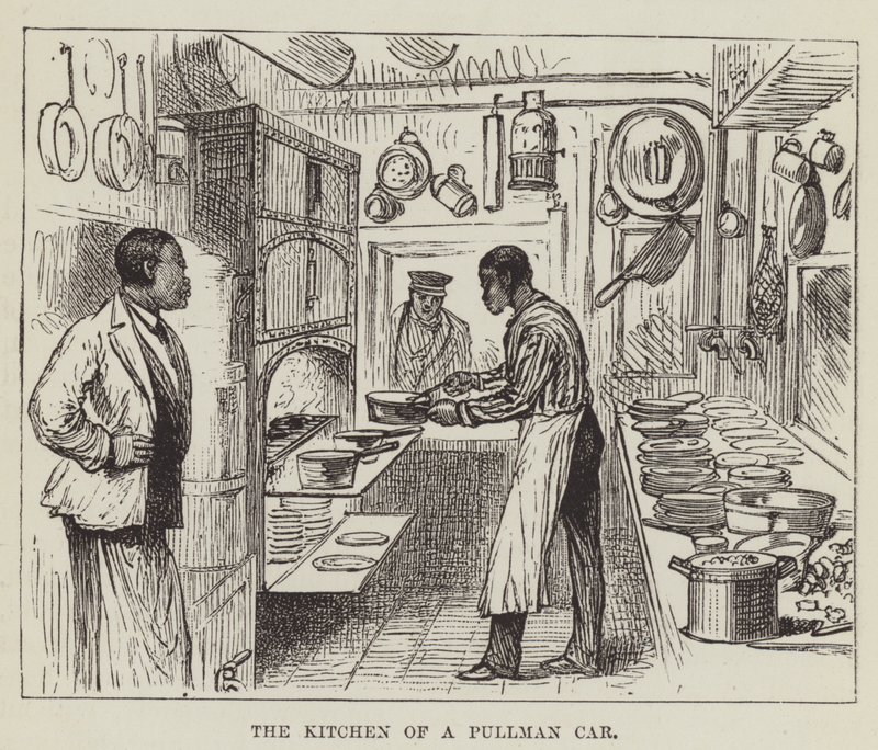 The Kitchen of a Pullman Car by George Augustus Sala