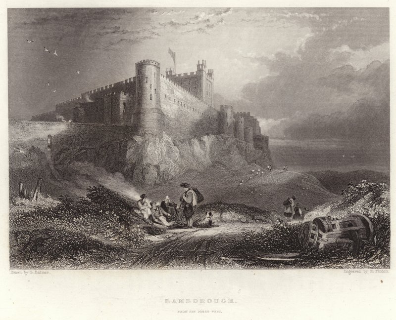 Bamborough, from the North West by George Balmer