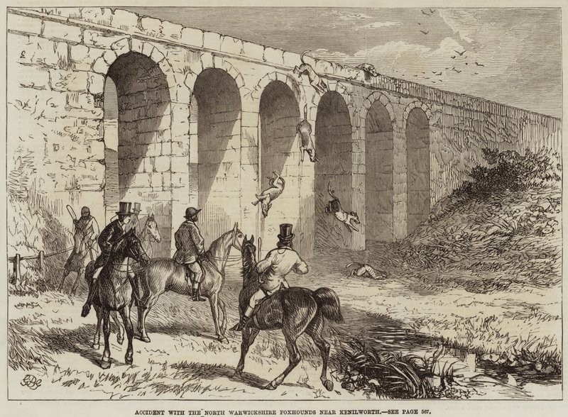 Accident with the North Warwickshire Foxhounds near Kenilworth by George Bouverie Goddard