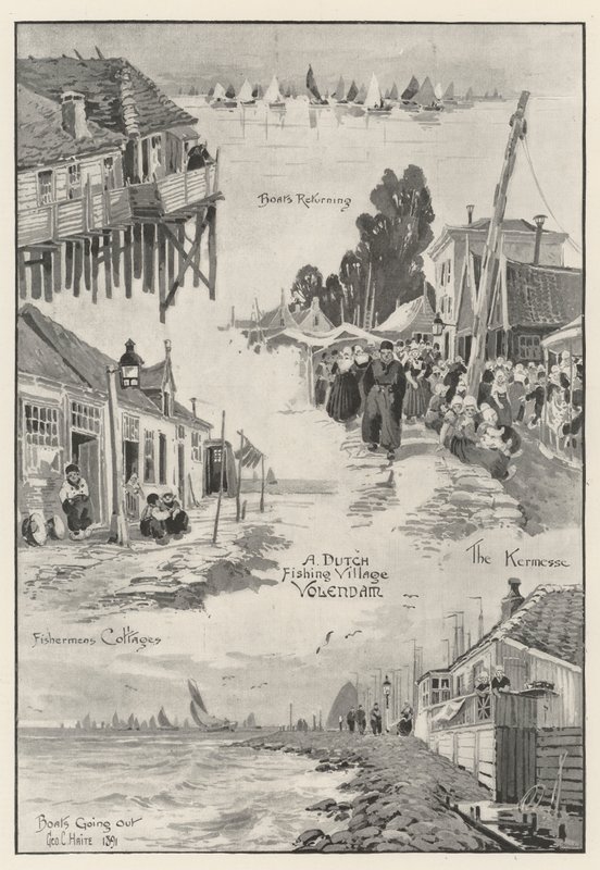 A Dutch Fishing Village Volendam by George Charles Haite
