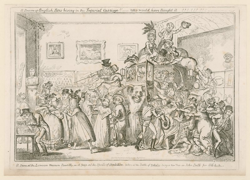 A scene at the London Museum Piccadilly by George Cruikshank