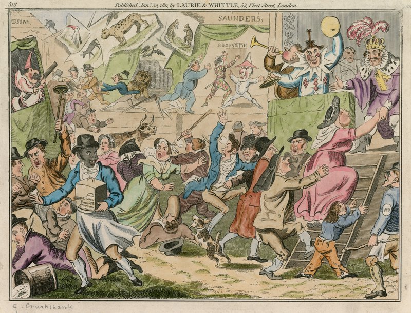 Bartholomew Fair, London by George Cruikshank