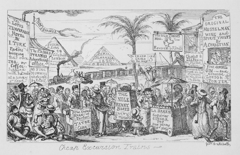 Cheap excursion trains, the future of mass tourism imagined by George Cruikshank