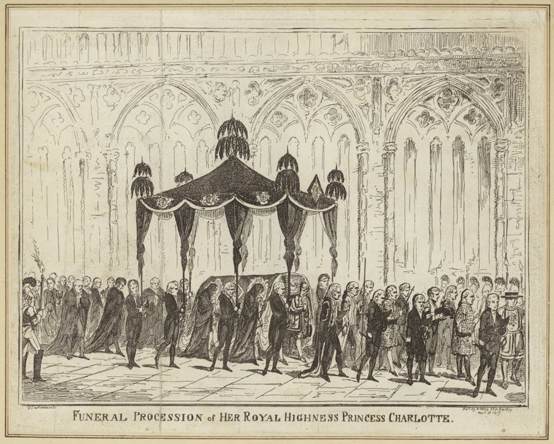 Funeral Procession of Her Royal Highness Princess Charlotte by George Cruikshank
