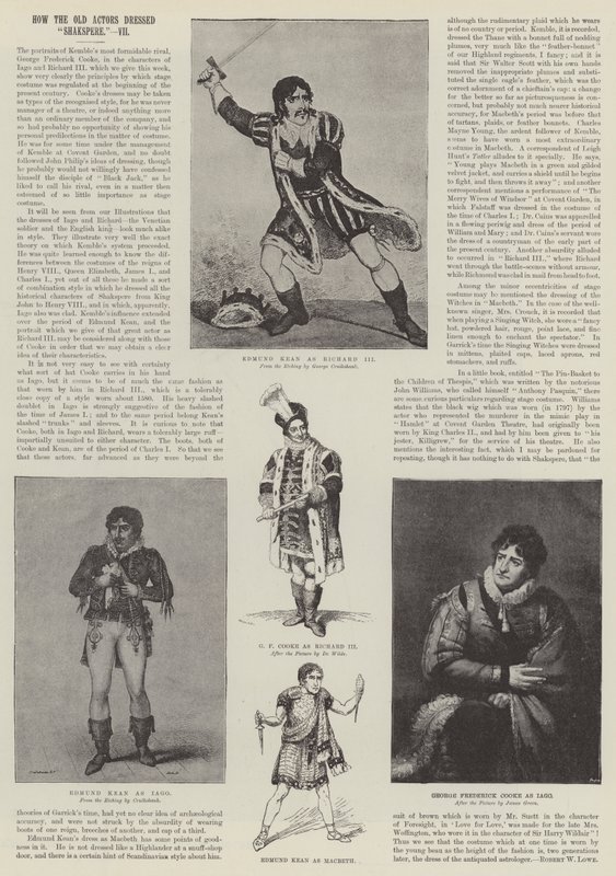 How the Old Actors Dressed Shakespeare by George Cruikshank