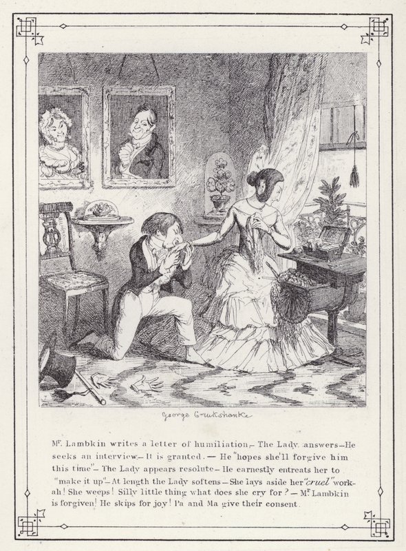Illustration for The Bachelor’s Own Book, or The Progress of Mr Lambkin (Gent) by George Cruikshank