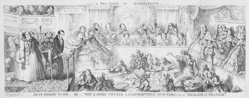 Ladies Trying a Contemptible Scoundrel for a "Breach of Promise" by George Cruikshank