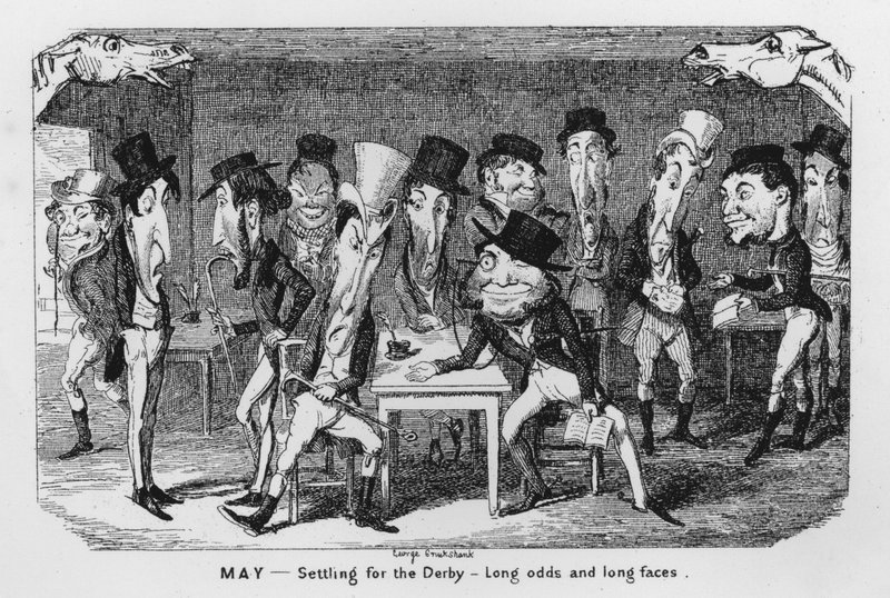 May, Settling for the Derby, Long odds and long faces by George Cruikshank