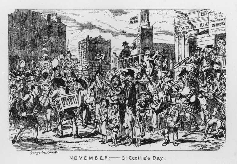November, St Cecilia’s Day by George Cruikshank
