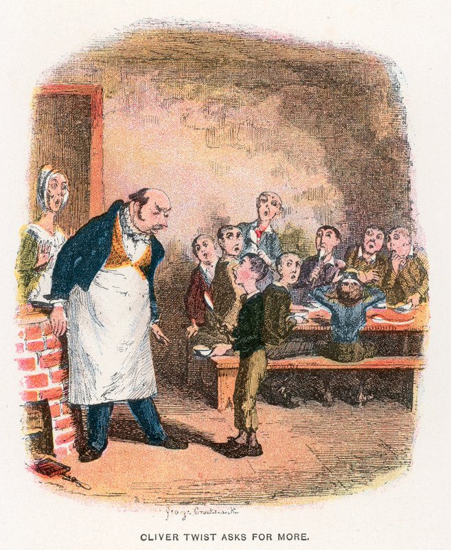 Oliver Asking for More, illustration for 