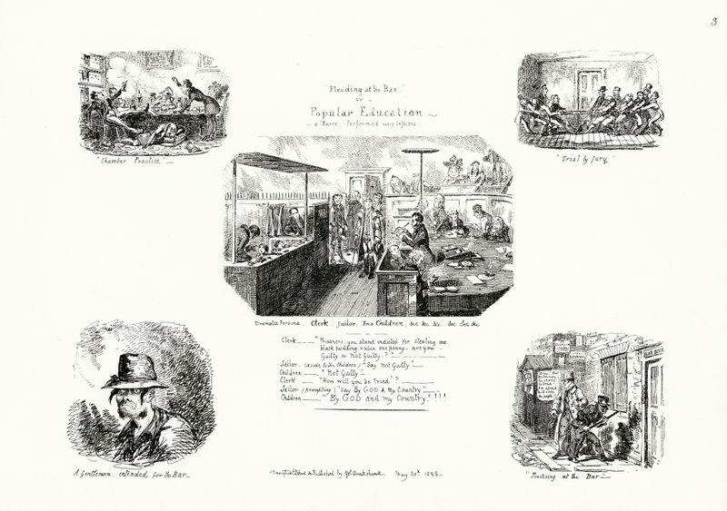 Pleading at the Bar, or Popular Education by George Cruikshank