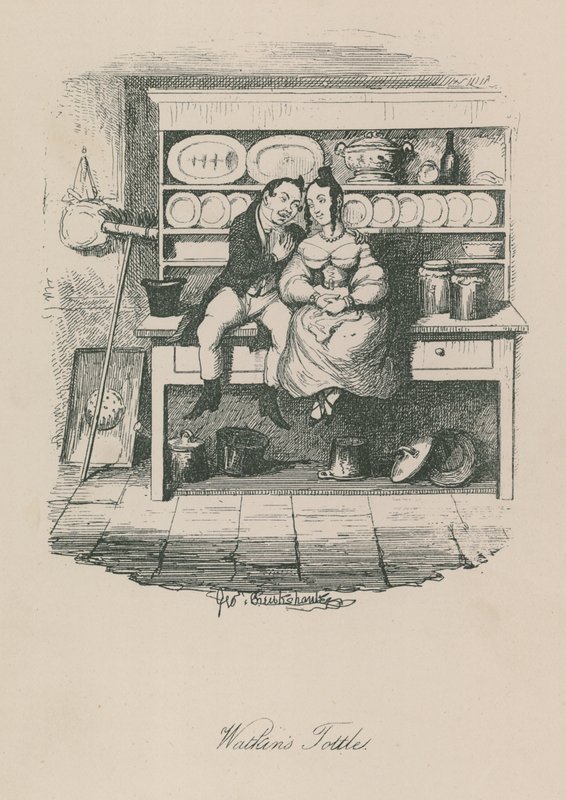 Scene of London Life: Watkins Tottles by George Cruikshank