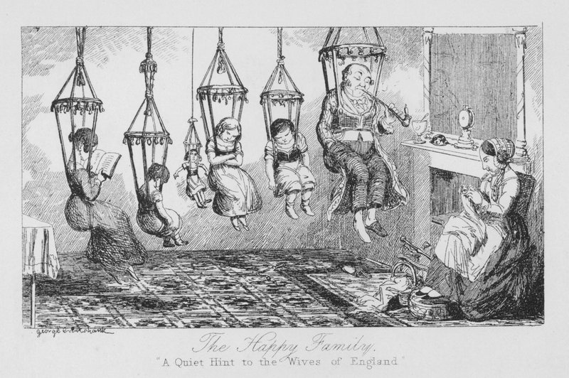 The Happy Family, A Quiet Hint to the Wives of England by George Cruikshank