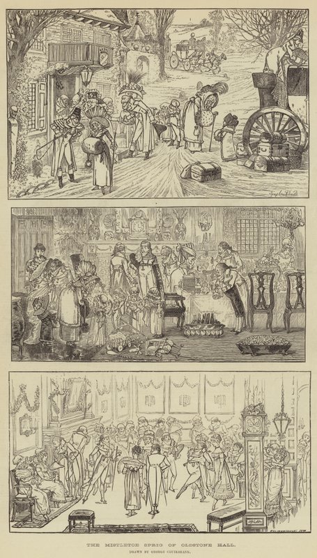 The Mistletoe Sprig of Oldstone Hall by George Cruikshank