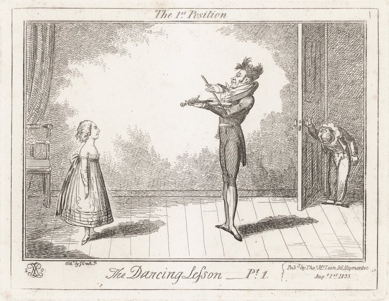 The Dancing Lesson: The First Position by George Cruikshank
