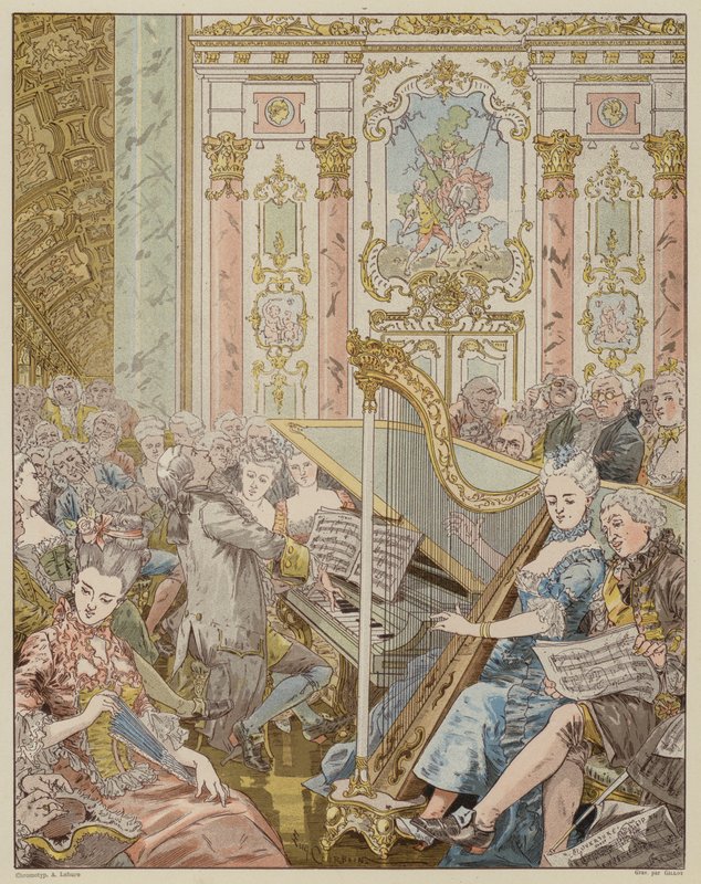 Scene from La Dame de Gai-Fredon by Quatrelles (Ernest L